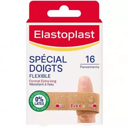 Pansements spécial doigts Elastoplast - Résistant à l'eau - 16 pansements