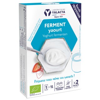 Ferments lactiques pour yaourt Bio Yalacta - Yaourts maison - 2 x 4g 