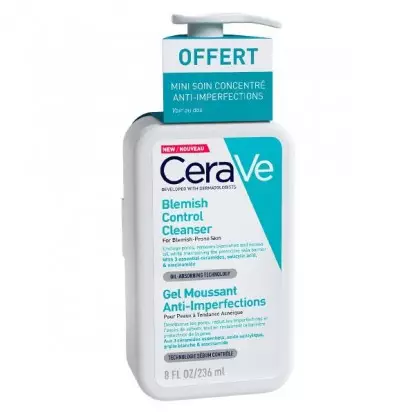 Gel moussant anti-imperfections 236ml + Soin concentré anti-imperfections 3ml Offert CeraVe