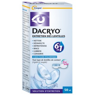 Entretien des lentilles de contact Dacryo Cooper - 6 en 1 - 50ml