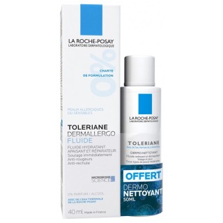 Fluide hydratant 40ml + Dermo-nettoyant 50ml Offert Toleriane Dermallergo La Roche-Posay