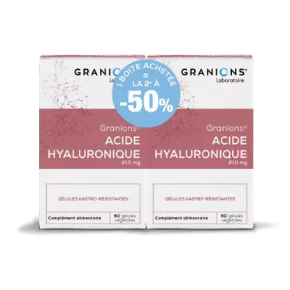 Acide Hyaluronique 210mg Granions - Stress oxydatif - 2 x 60 gélules