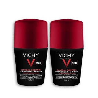 Déodorant détranspirant anti-odeur 96h Vichy Homme Clinical Control - 2 x 50ml