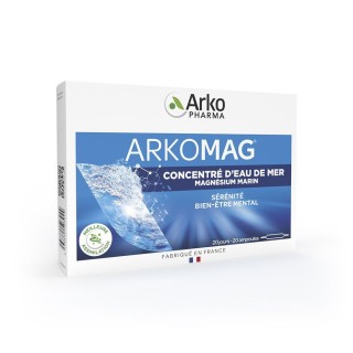 Concentré d'eau de mer Magnésium marin Arkomag Arkopharma - 20 ampoules x10ml