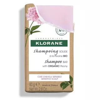 Shampoing solide à la pivoine Bio Klorane - Cuir chevelu sensible - 80g