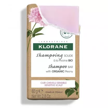 Shampoing solide à la pivoine Bio Klorane - Cuir chevelu sensible - 80g