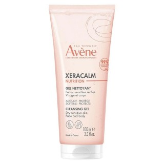 Gel nettoyant visage corps Xeracalm Nutrition Avène - Peaux sensibles - 100ml