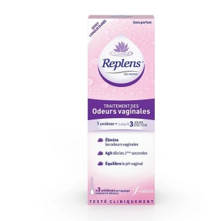 Gel traitement des odeurs vaginales Replens - 3 unidoses de 7,8g