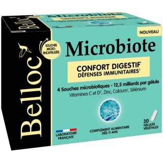 Microbiote charbon de Belloc Super Diet - Confort digestif - 30 gélules