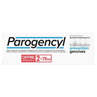 Dentifrice prévention gencives blancheur Parogencyl - Lot de 2x75ml