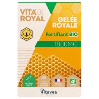 Gelée royale Bio 1800mg Vitavea - Vitamine et minéraux - 10 ampoules