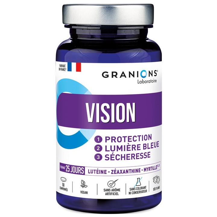 Vision Granions - Sècheresse oculaire et lumière bleue - 50 comprimés
