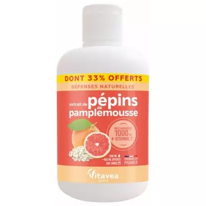 Extrait de Pepin Pamplemousse Vitavea - Défenses naturelles - 200ml + 100ml Offerts