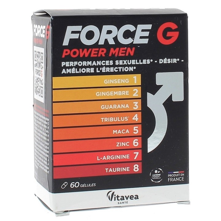 Force G Power Men Nutrisanté - Performance sexuelle masculine - 60 gélules