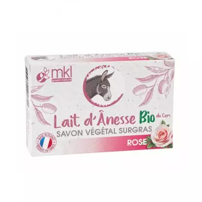 Savon surgras au lait d'ânesse Bio Rose MKL - Confort et éclat - 100g