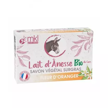 Savon surgras au lait d'ânesse Bio fleur d'Oranger MKL - Confort et souplesse - 100g