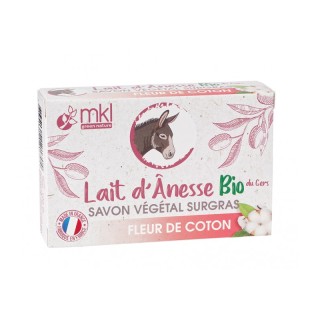 Savon surgras au lait d'ânesse Bio fleur de coton MKL - Confort - 100g