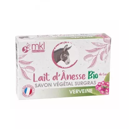 Savon surgras au lait d'ânesse Bio Verveine MKL - Peaux fatiguées - 100g