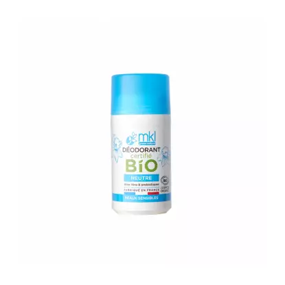 Déodorant certifié Bio sans parfum MKL - Actifs antibactériens - 50ml