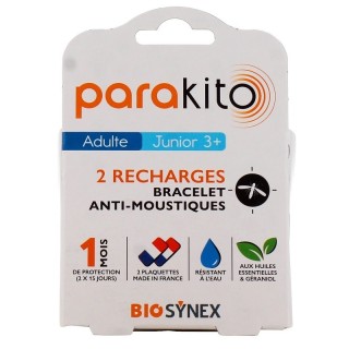 Lot de 2 recharges pour bracelet anti-moustiques Parakito