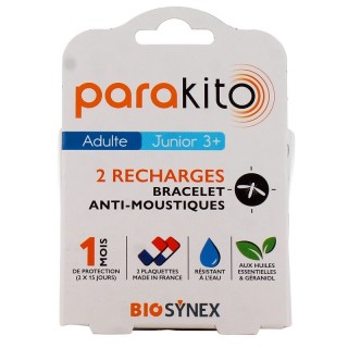 Lot de 2 recharges pour bracelet anti-moustiques Parakito