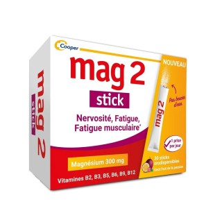 Mag 2 Cooper - Fatigue, nervosité et fatigue musculaire - 30 sticks