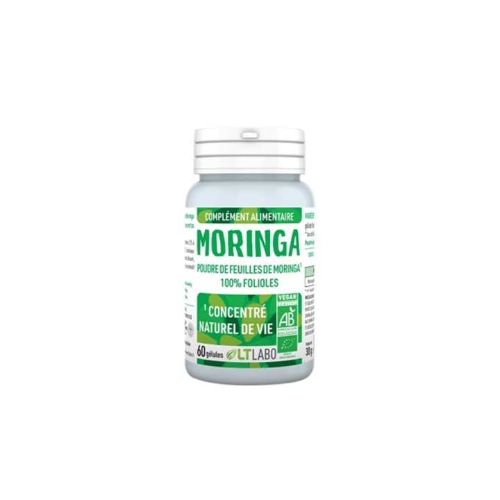 Moringa pure Bio LT Labo - Concentré naturel de vie - 60 gélules