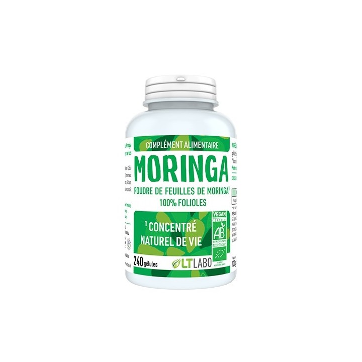Moringa pure Bio LT Labo - Concentré naturel de vie - 240 gélules