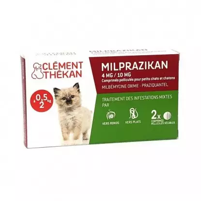 Milprazikan 4mg/ 10 mg pour chaton Clément Thékan - 2 comprimés