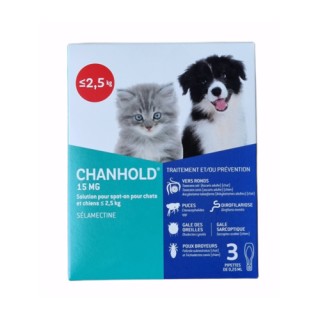 Chanhold 45mg chat et chien de +2.5 kg Clément Thékan - 3 pipettes