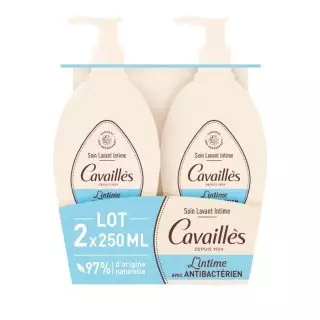 Soin lavant intime avec antibactérien L'intime Rogé Cavaillès - 2x250ml