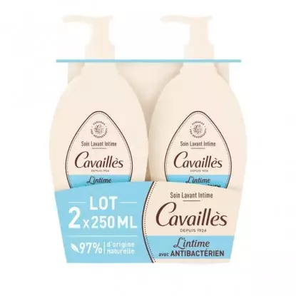 Soin lavant intime avec antibactérien L'intime Rogé Cavaillès - 2x250ml