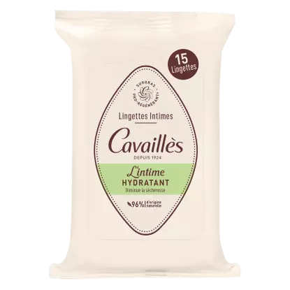Lingettes intimes hydratantes Rogé Cavaillès x 15 lingettes