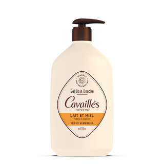 Gel bain douche Lait et Miel Rogé Cavaillès - Visage et corps - 1L