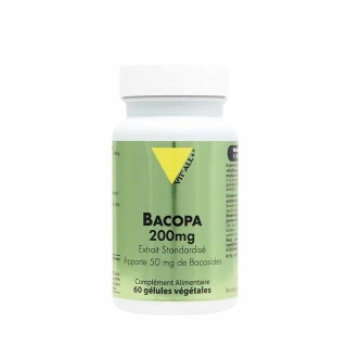 Bacopa monnieri 200mg Vitall+ - Concentration - 60 gélules végétales