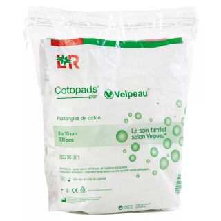 Cotopads 8 × 10 cm Velpeau de Lohmann & Rauscher - 200 cotons