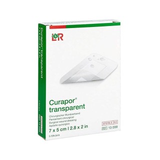 Pansement chirurgical stérile transparent Curapor Lohmann & Rauscher - 5 pansements 7 × 5 cm