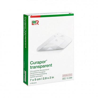 Pansement chirurgical stérile transparent Curapor Lohmann & Rauscher - 5 pansements 7 × 5 cm