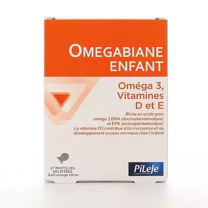 Biane Enfant Oméga 3 Vit D et E 27 pastilles gélifiées