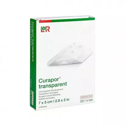 Pansement chirurgical stérile transparent Curapor Lohmann & Rauscher - 5 pansements 8 × 10 cm
