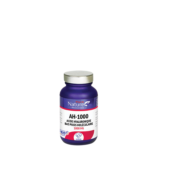 AH 1000 Acide hyaluronique 1000 mg Pharm Nature - 60 gélules