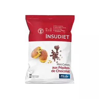 Insudiet Mini cake aux éclats de Chocolat x 12