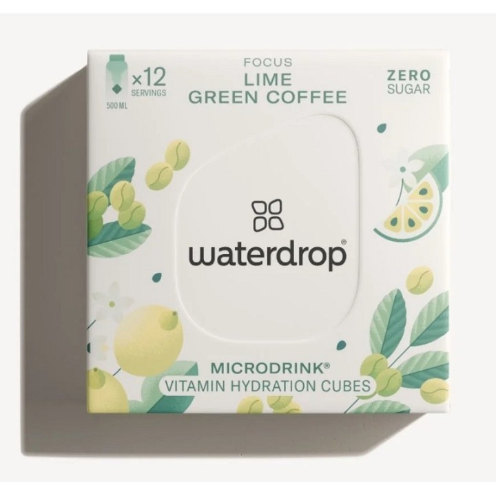 Microdrink FOCUS Waterdrop - Citron Vert/Café Vert - 12 cubes à dissoudre