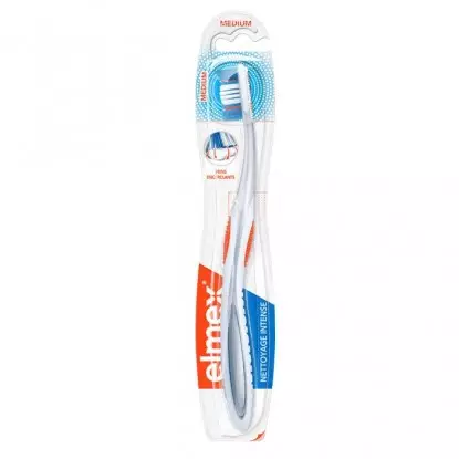 Brosse à dents médium Nettoyage Intense Elmex - Hygiène bucco-dentaire