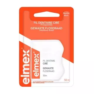 Fil centaire ciré Elmex - Hygiène bucco-dentaire - 50m