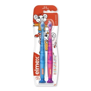 Brosse à dents 3-6 ans souple Elmex - Hygiène dentaire - X2