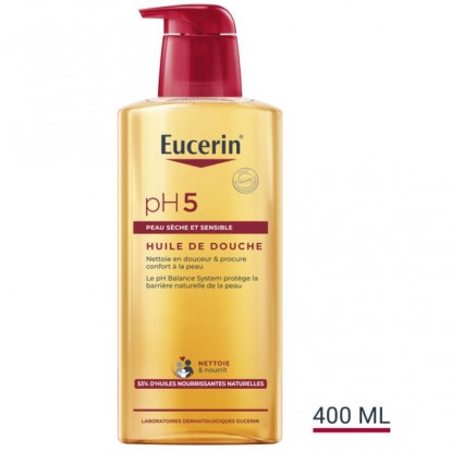 Huile de douche pH5 Eucerin - Peaux sèches et sensibles - 400ml