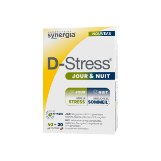 D-Stress jour & nuit Synergia - Stress et sommeil - 40 + 20 comprimés