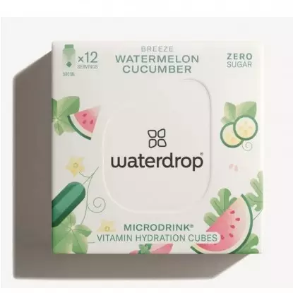 Microdrink BREEZE Waterdrop - Saveur Pastèque/Concombre/Thym - 12 cubes