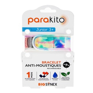 Bracelet anti-moustiques Tie And Dye Parakito Junior + 2 recharges